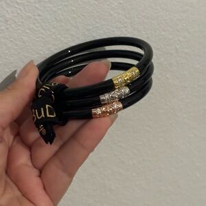 Like New BuDhaGirl’s Black Three Kings All Weather Bangles in Large